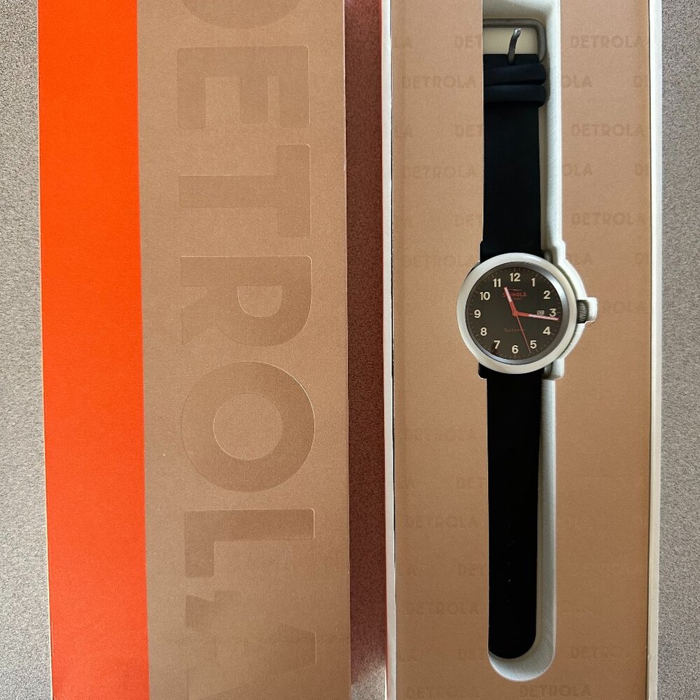 Shinola Detrola "The Solar Eclipse" watch NWOT
